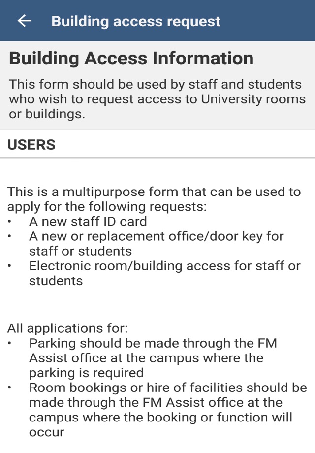 UniSA Forms screenshot 4