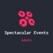 Spectacular Events Admin lets event planners and admin staff manage the event process from registration, to event check-ins, to event messaging and more