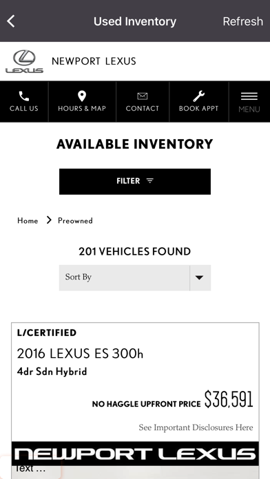 Newport Lexus Dealer App screenshot 4
