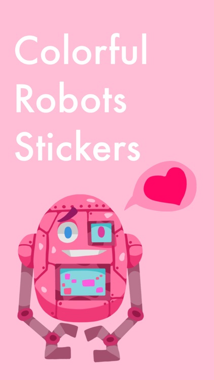 Colorful Robots Stickers