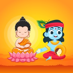 Buddha And Krishna Stickers