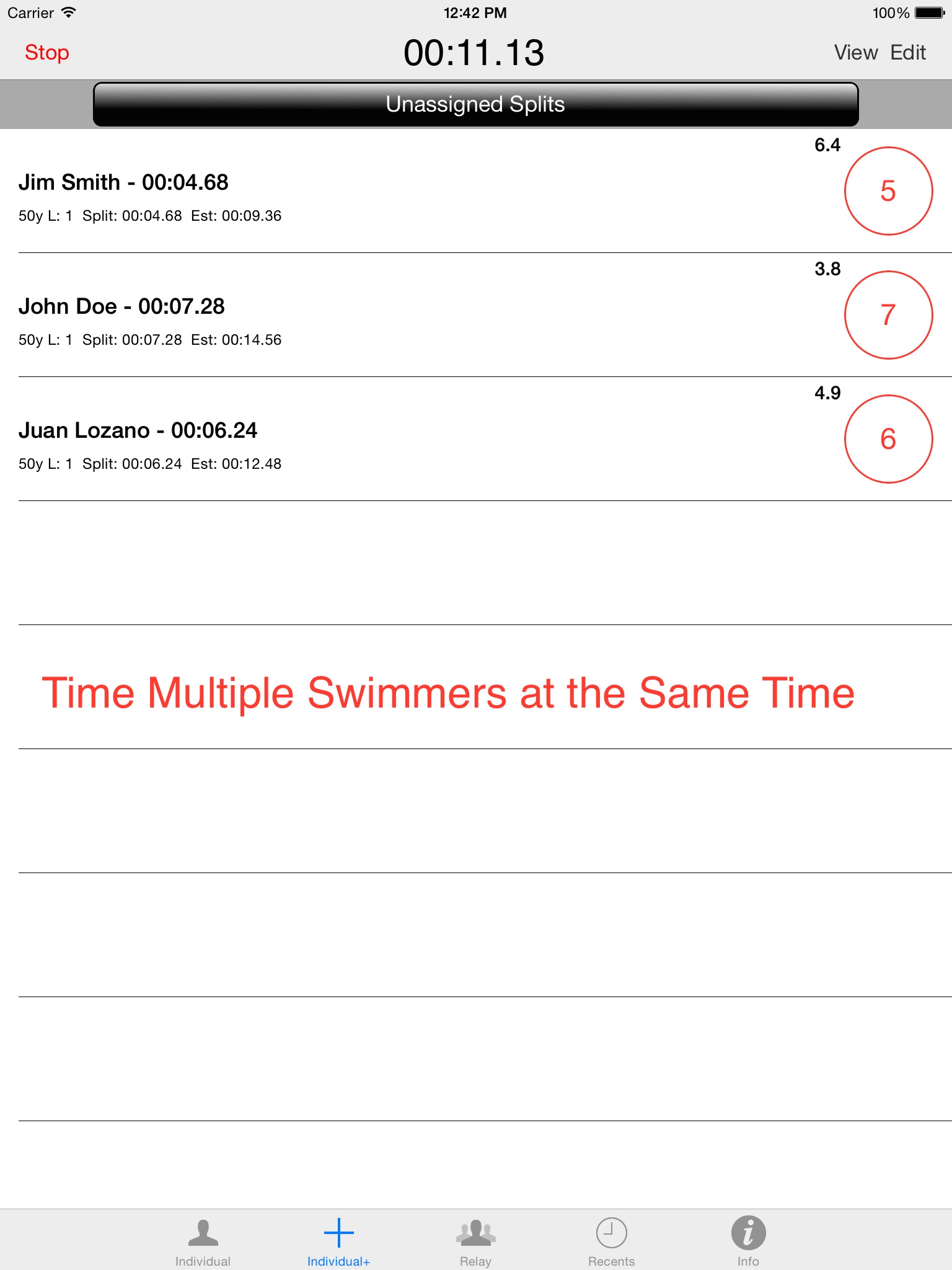 StopWatch For Swimming screenshot 3