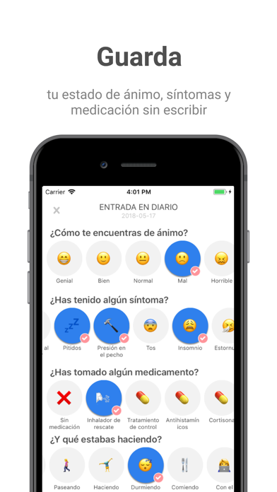 Zensei - App Diario de Asma screenshot 3