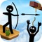 As the stickman hero, show your skills in archery to cut those ropes and save these innocent people