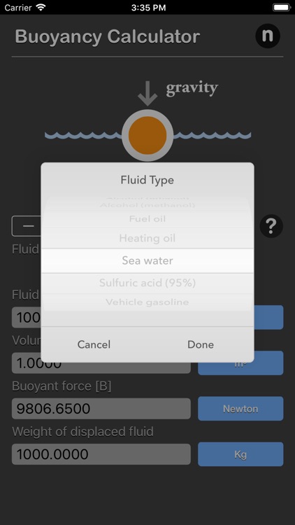 Buoyancy Calculator