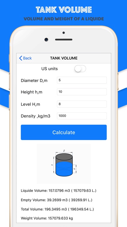 Volume of tank Calculator