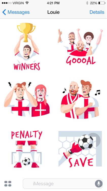 Soccer fan stickers