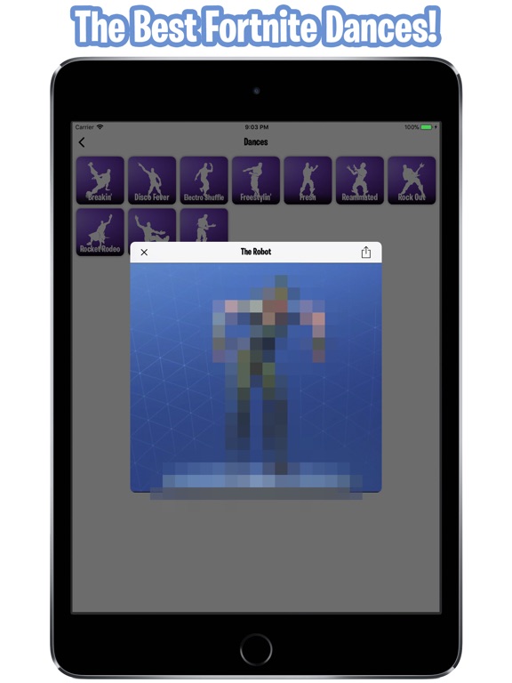 screenshot 1 for emotes for fortnite dances - all 64 fortnite dances