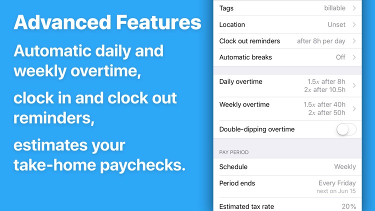 HoursTracker: Hours and Pay screenshot-4
