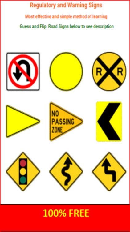 LA DMV Road Sign Flashcards