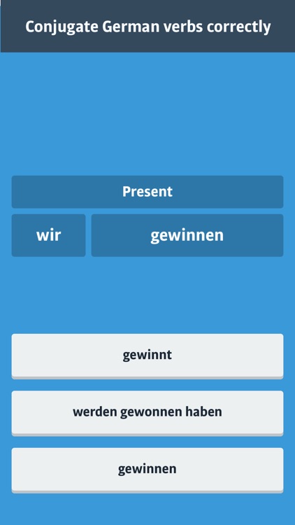 German Verbs Game