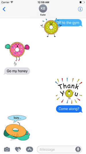 Animated Lovers Donut Stickers(圖4)-速報App