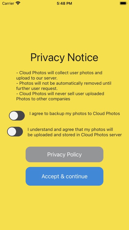 Cloud Photos - Backup Solution