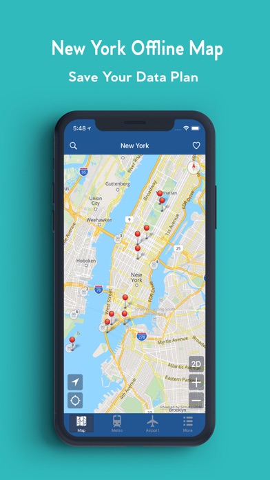 ニューヨークオフラインマップ—都市、地下鉄、空港 screenshot1