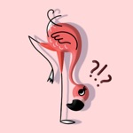 Rose Pink Flamingo Stickers
