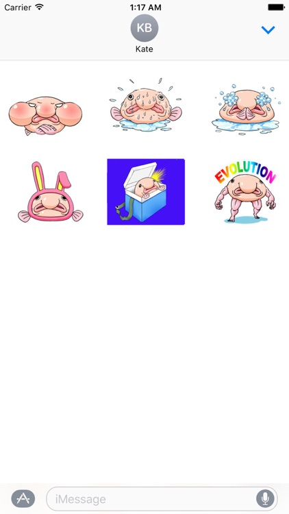 Lovely Blobfish Emoji Sticker