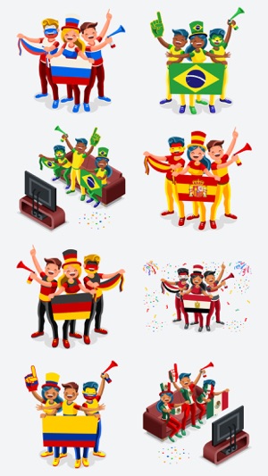 Brazil Football Fan's Stickers