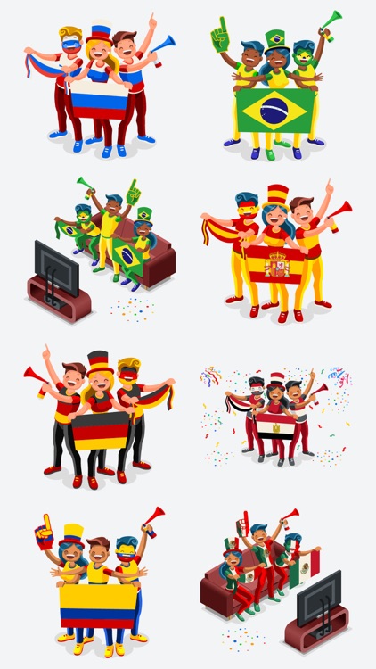 Brazil Football Fan's Stickers