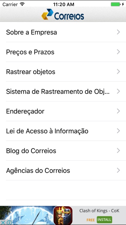 Correios INFO App