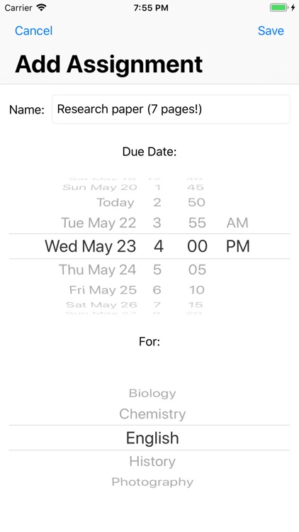 Homework & Assignment Tracker