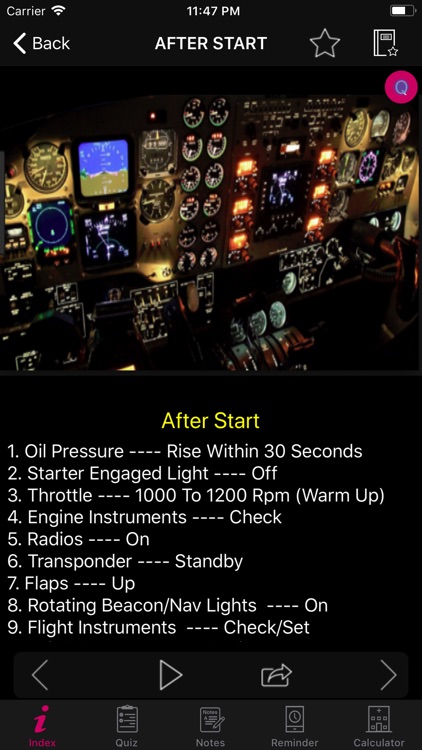 Beech Baron Flight Checklist