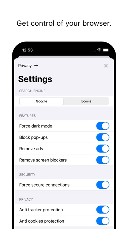 Privacy: secure web browser screenshot-6