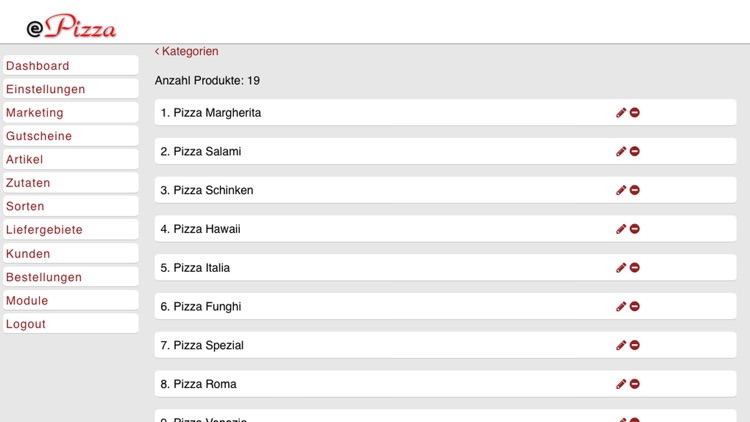 ePizza Backend