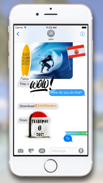 Tahiti Stickers for iMessage screenshot-9