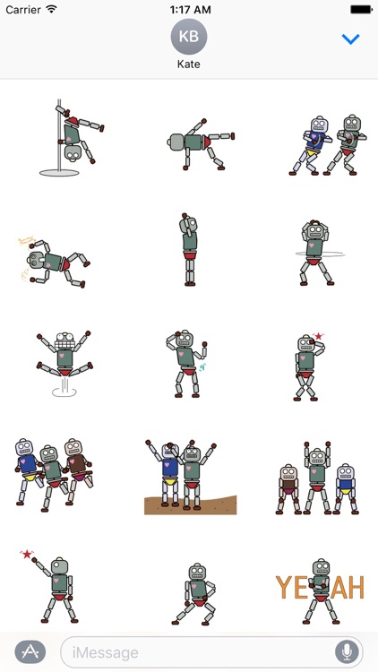 Animated Robot Dancing Sticker