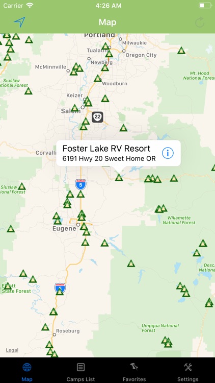 Oregon – Camping & RV spots