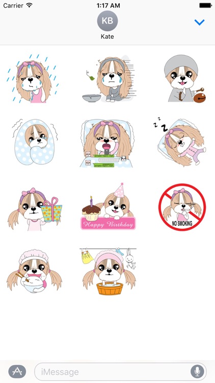 Lovely Shih Tzu Dog Stickers