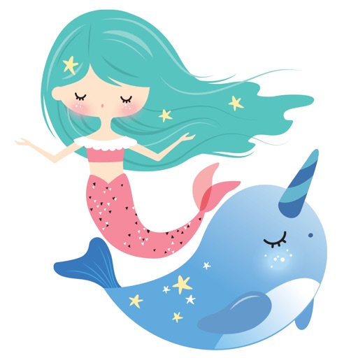 Pretty Mermaid & Narwhal Party iOS App