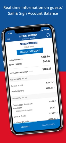 Carnival HUB app screenshot