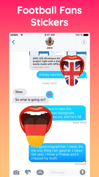 Football Fans Funny Tongue App screenshot 2