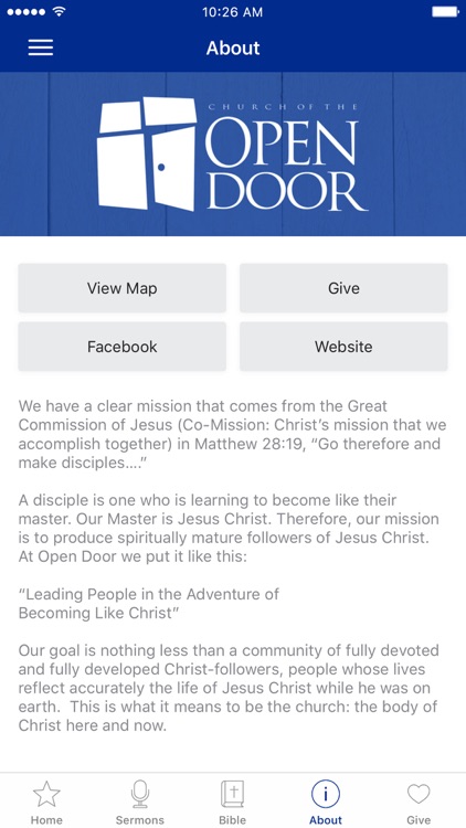 Church of the Open Door App