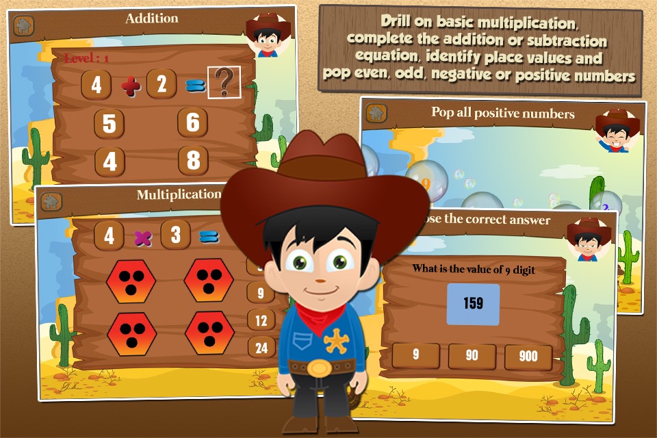 Cowboy Kid Games for 2nd Grade screenshot 2