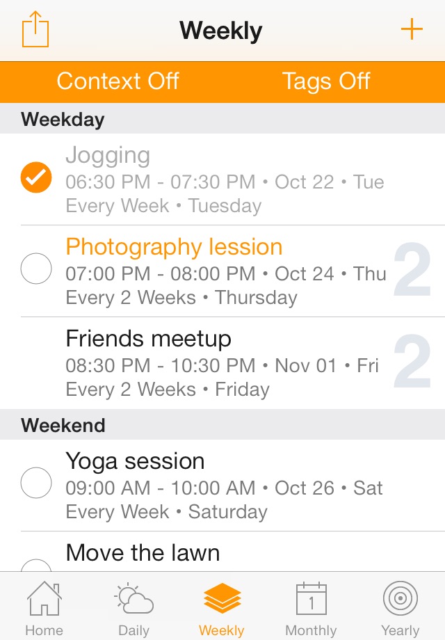 Routines screenshot 2