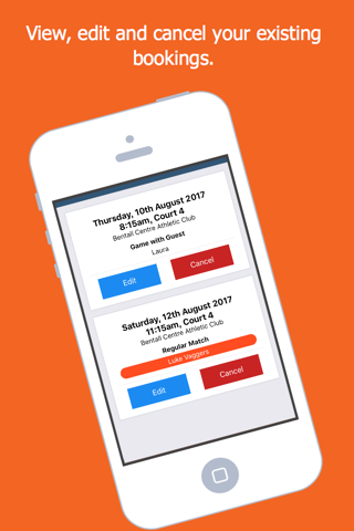 SportyHQ Bookings - náhled