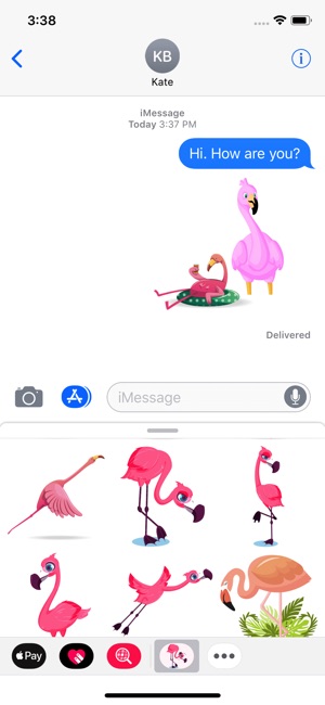 Flamingo Birdy Stickers