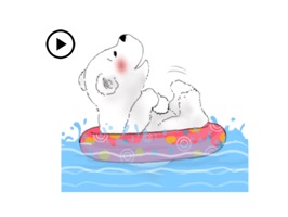 Animated Polar Bear In Summer