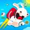 Rabbids Wild Race is an online multiplayer running game where 32 players compete to be the last Rabbid standing of the game