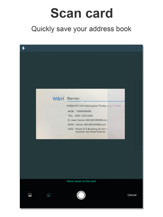 ‎FoxCard -Business card scanner Screenshot