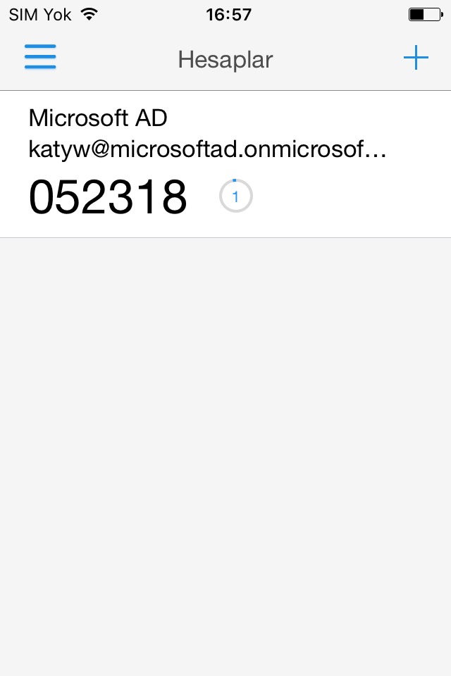 Microsoft Authenticator screenshot 2