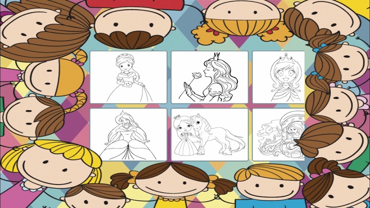 Princesses paint coloring book screenshot-4