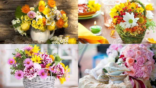 Tile Puzzle Flowers Bouquet