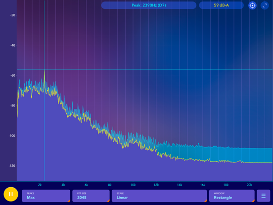Audio Spectrum Analyzer dB RTA screenshot 2