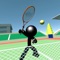 You are a stickman tennis player