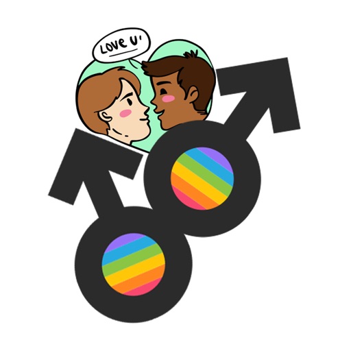 He's Mine Gay Stickers Icon