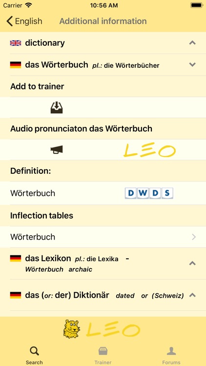 LEO dictionary