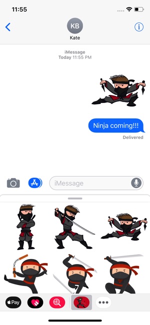 Little Ninja Samurai Stickers